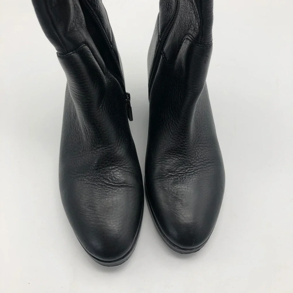 Lauren Ralph Lauren Dallyce Over The Knee Boots Womens 7 Black Leather